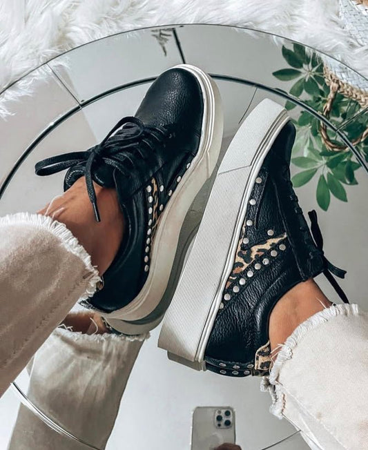 Cleo Negro Print - mimosacalzados