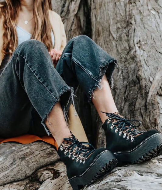 Teresa negro print - mimosacalzados