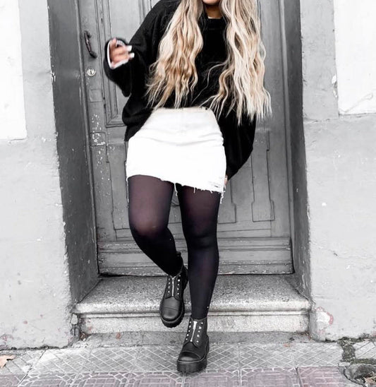 Victoria Negro liso Rock - mimosacalzados