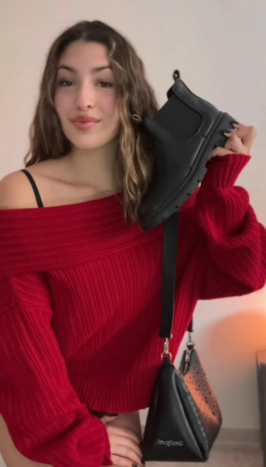 Manuela negro print - mimosacalzados