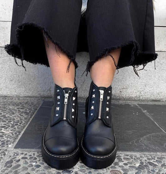 Victoria Negro liso Rock - mimosacalzados